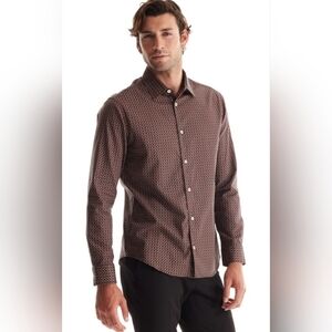 Soft Cloth Soft Point Collar Shirt In Italian Woven Fabric Navy City Grid Medium